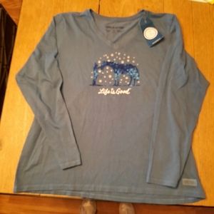 Life is Good with horses long sleeves